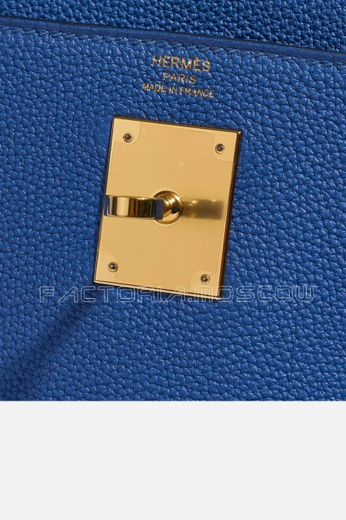 Hermès Kelly Retourne 28 Togo Colour Bleu De France GHW