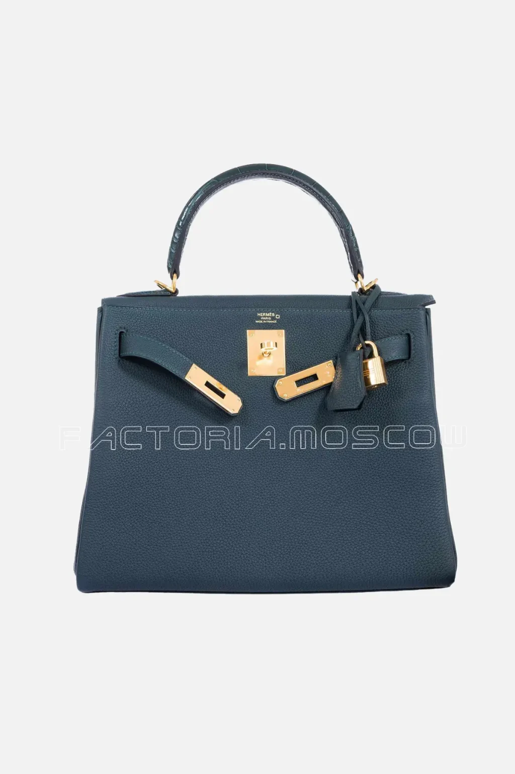 Hermes Kelly Touch 28 Vert Cypress Togo & Alligator GHW