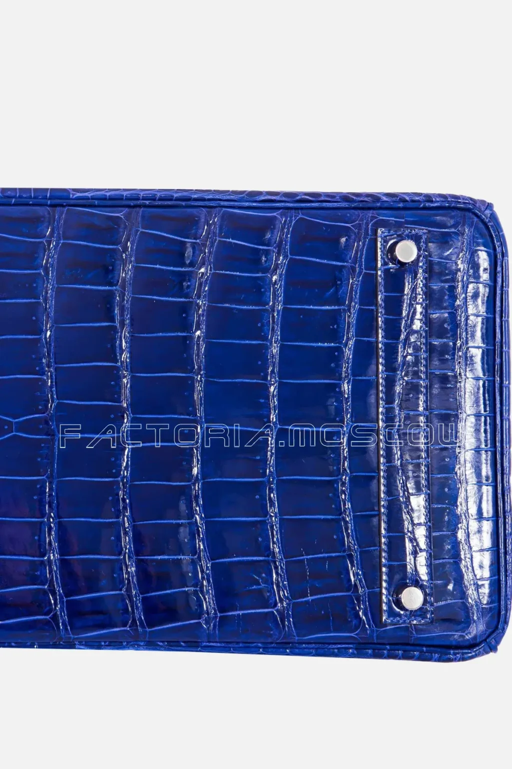 Hermes Birkin 40 Shiny Crocodile Porosus Colour Blue Electric PHW