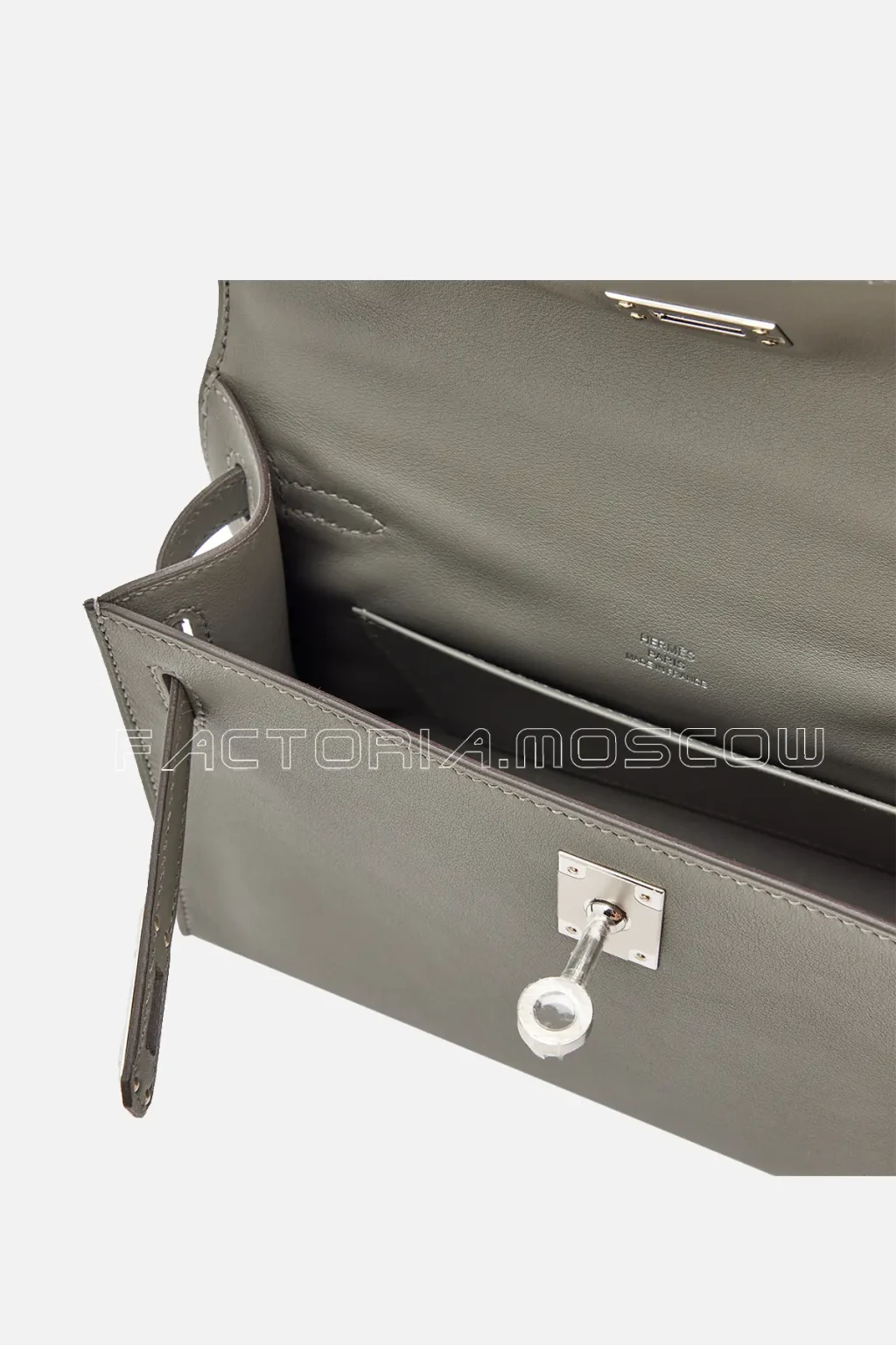 Hermès Kelly Pochette Swift Colour Gris Meyer PHW