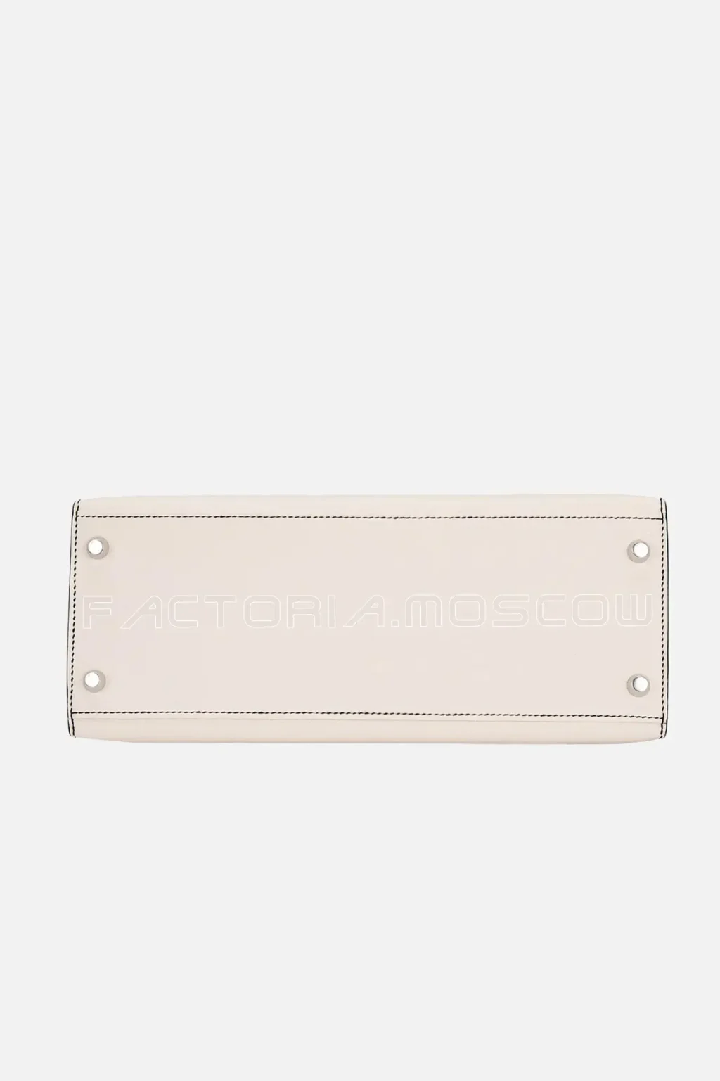 Hermes HSS Kelly Sellier 28 Bi-Color Craie And Black Epsom Brushed PHW