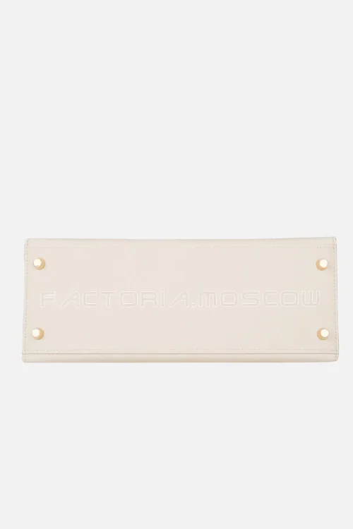 Hermes HSS Kelly Sellier 28 Bi-Color Craie And Gold Epsom Permabrass Hardware