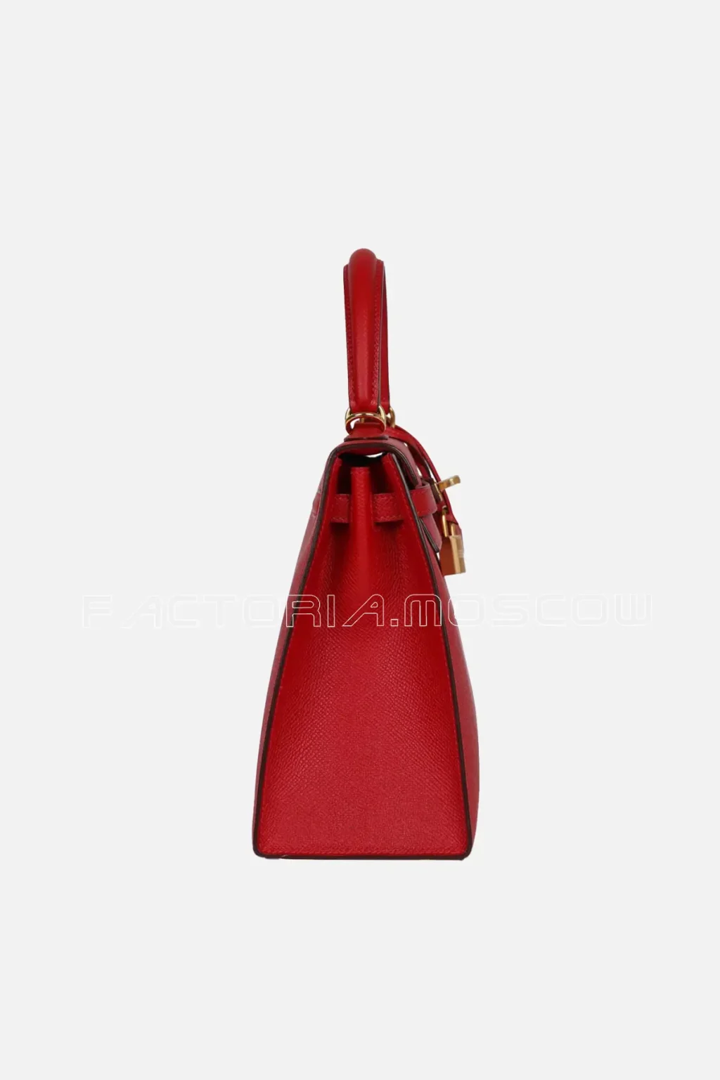 Hermès Kelly Sellier 25 Rouge Casaque Epsom GHW