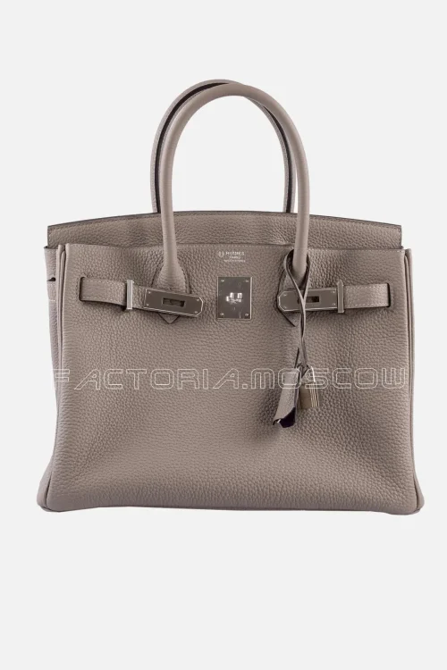 Hermes HSS Birkin 30 Gris Asphalte Togo Cassis Interior PHW