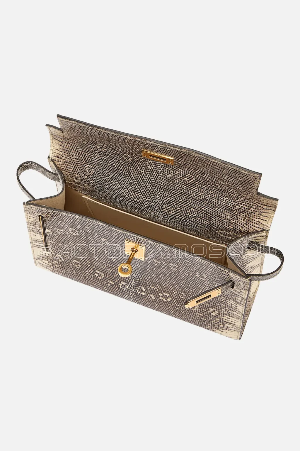 Hermès Kelly Pochette Ombre Salvator Lizard GHW
