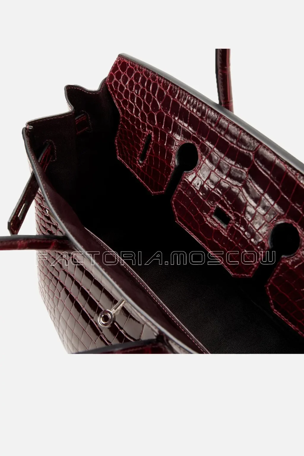 Hermès Birkin 35 Shiny Porosus Crocodile Colour Bordeaux PHW