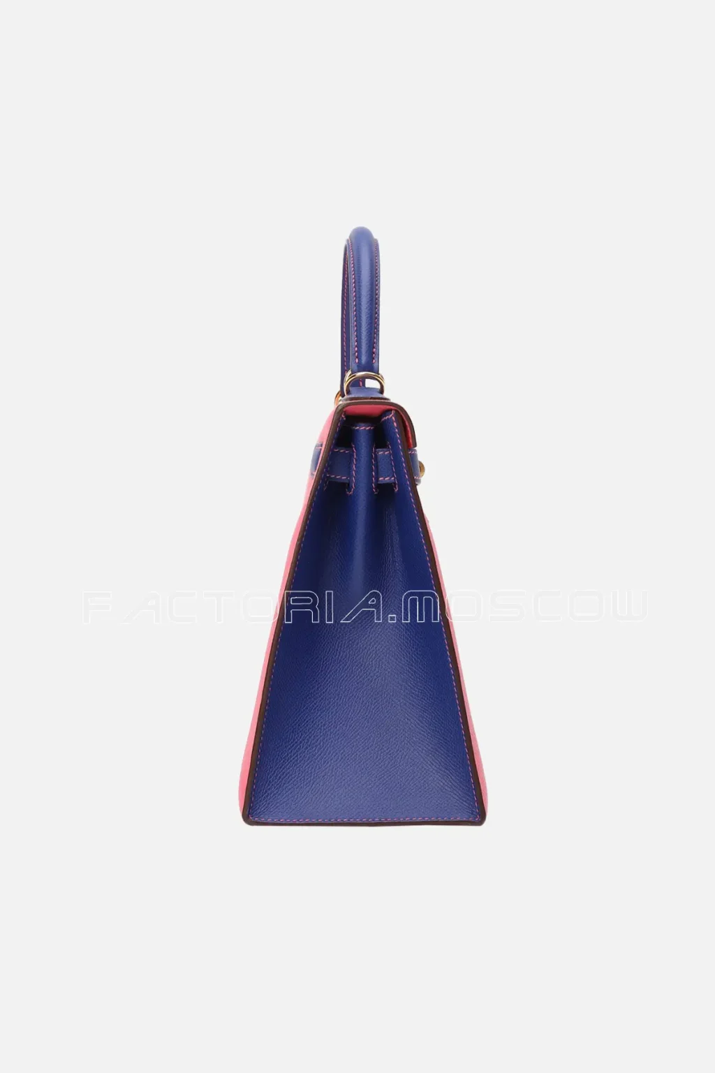 Hermes HSS Kelly Sellier 28 Epsom Rose Azalee / Blue Electric GHW