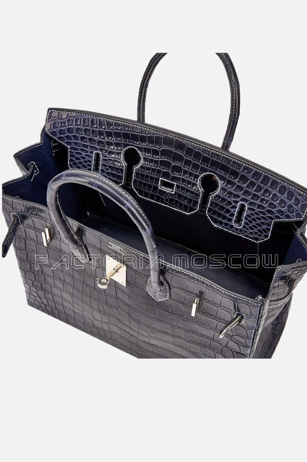 Hermès Birkin 35 Matte Niloticus Crocodile Colour Bleu Indigo PHW