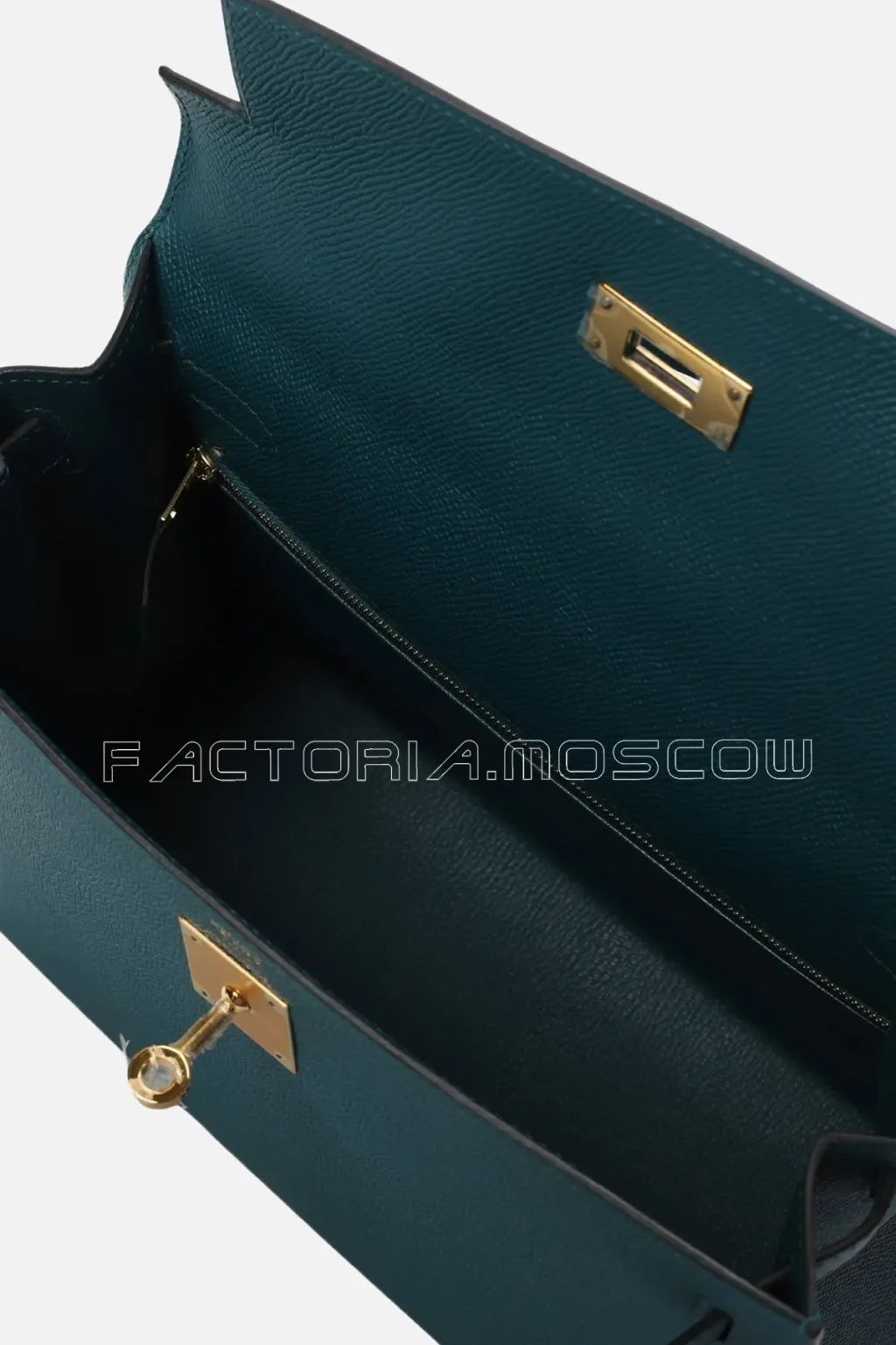 Hermes Kelly Sellier 28 Epsom Colour Vert Bosphore GHW