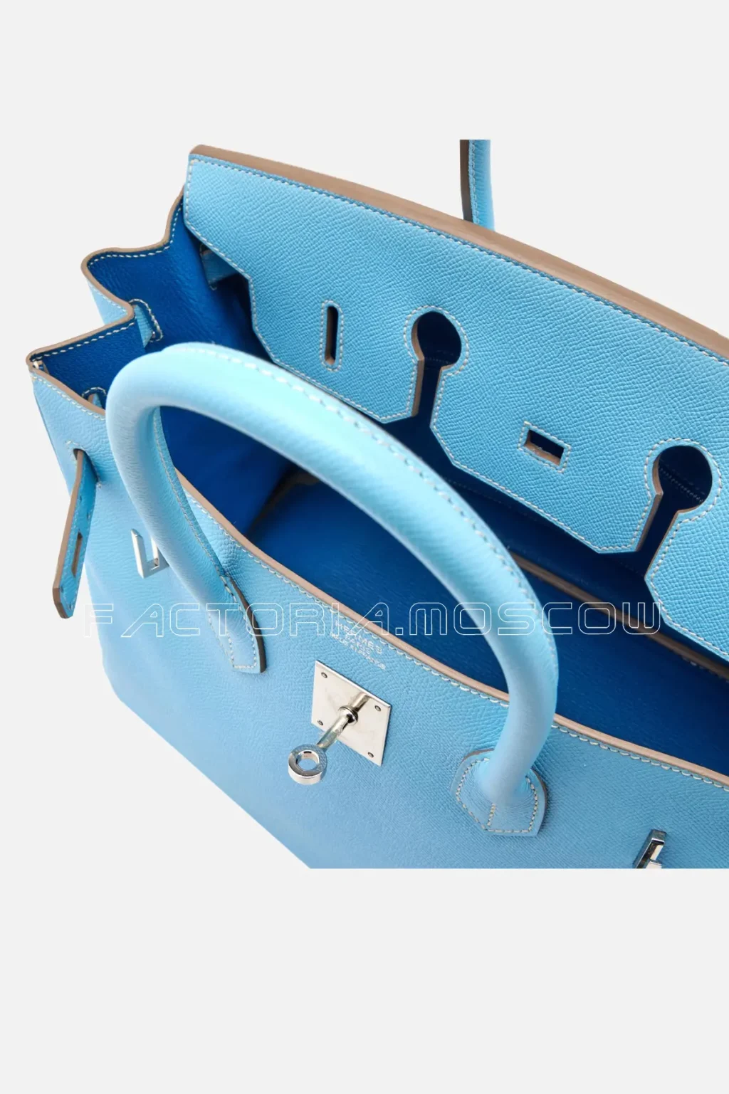 Hermès Birkin 35 Epsom Colour Celeste And Bleu Mykonos PHW