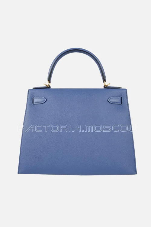 Hermes Kelly Sellier 28 Epsom Colour Blue Brighton GHW
