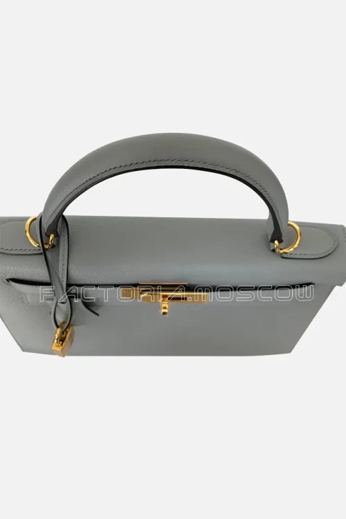 Hermes Kelly Sellier 28 Epsom Colour Blue Glacier GHW