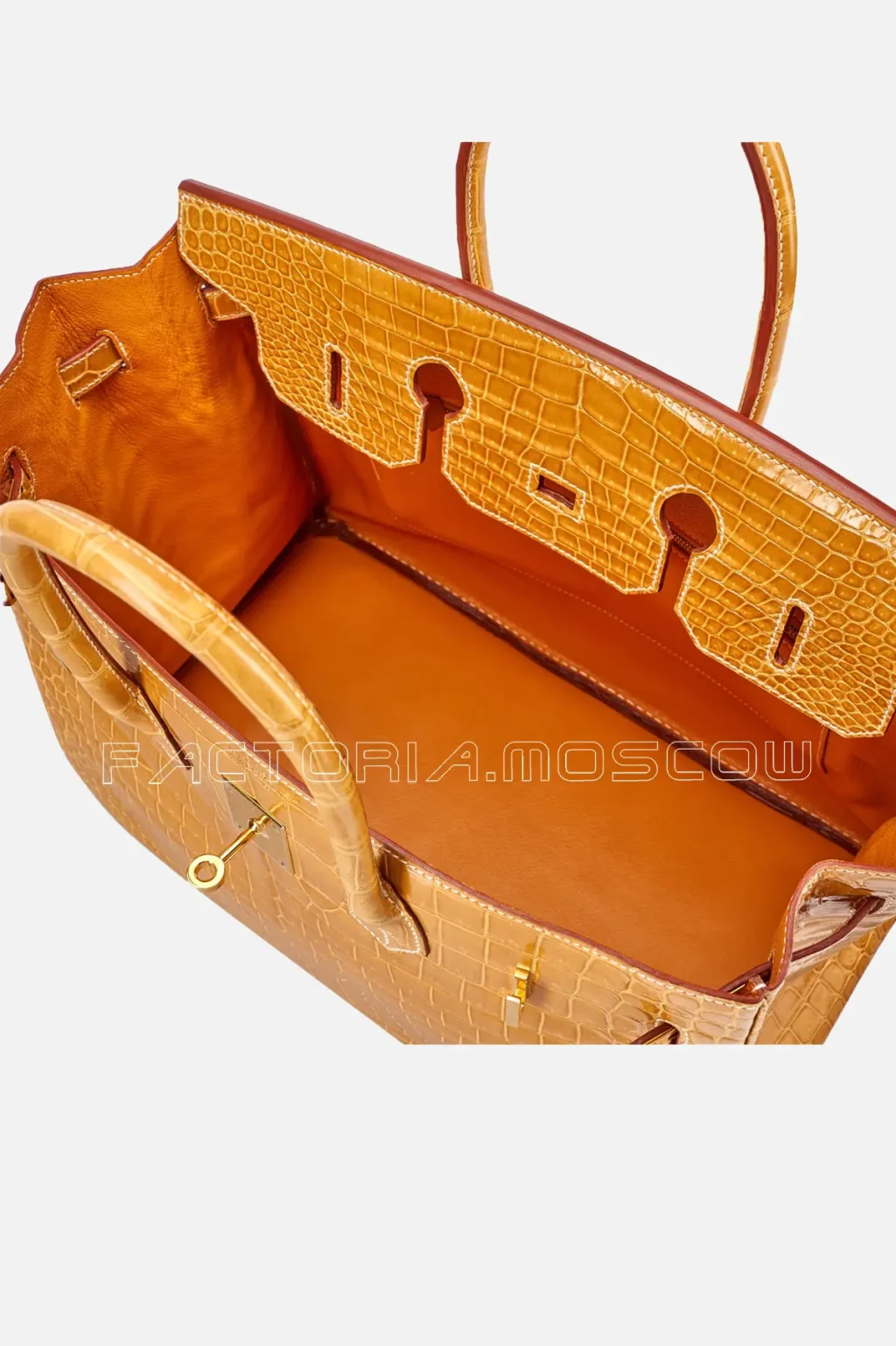 Hermès Birkin 35 Shiny Porosus Crocodile Colour Beige Sable GHW