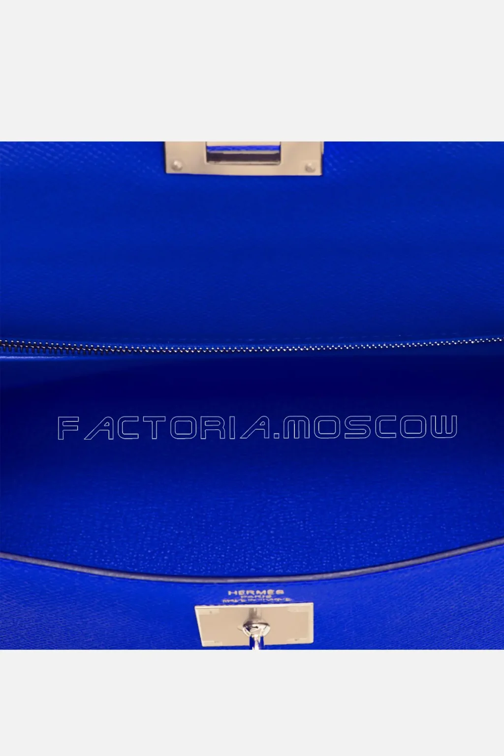 Hermes Kelly Sellier 28 Blue Electric Epsom Leather PHW
