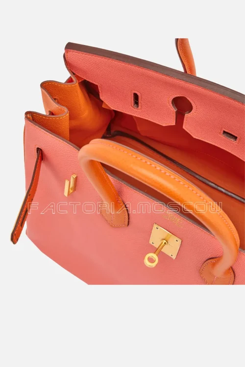 Hermès HSS Birkin 35 Epsom Colour Orange H And Flamingo Brushed GHW