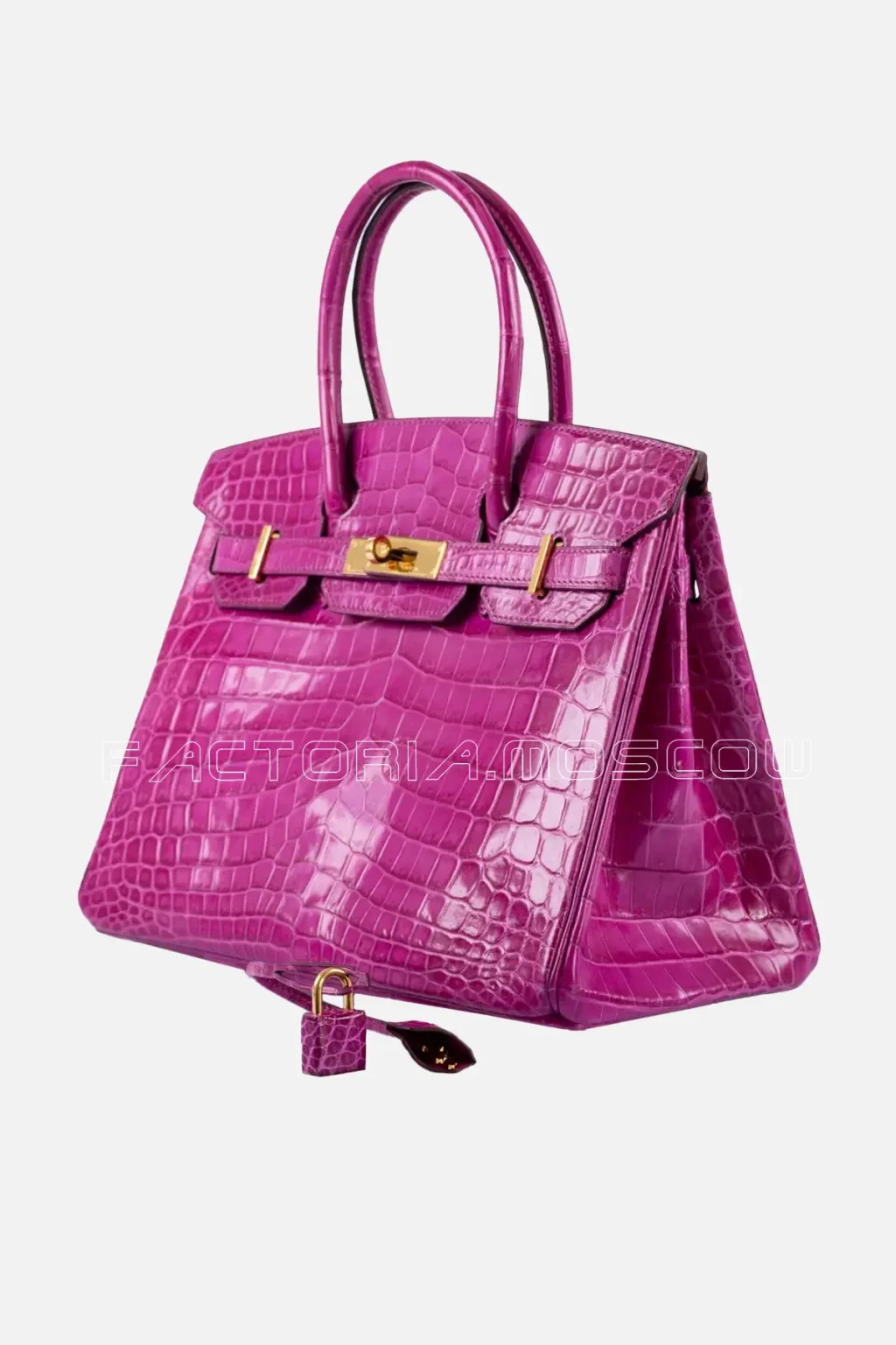 Hermes Birkin 30 Rose Scheherazade Shiny Niloticus Crocodile GHW
