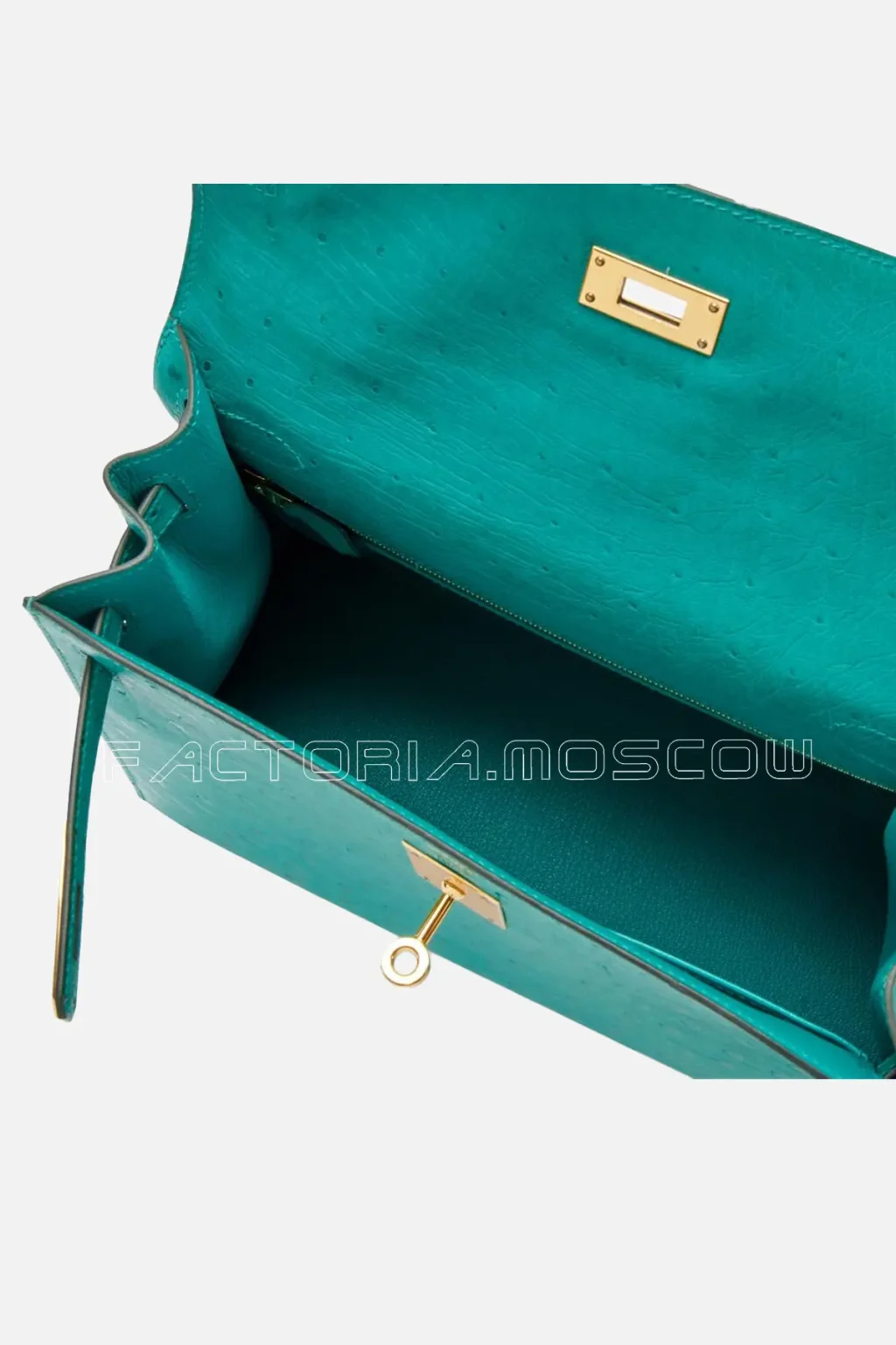 Hermès Kelly Sellier 28 Vert Verone Ostrich GHW