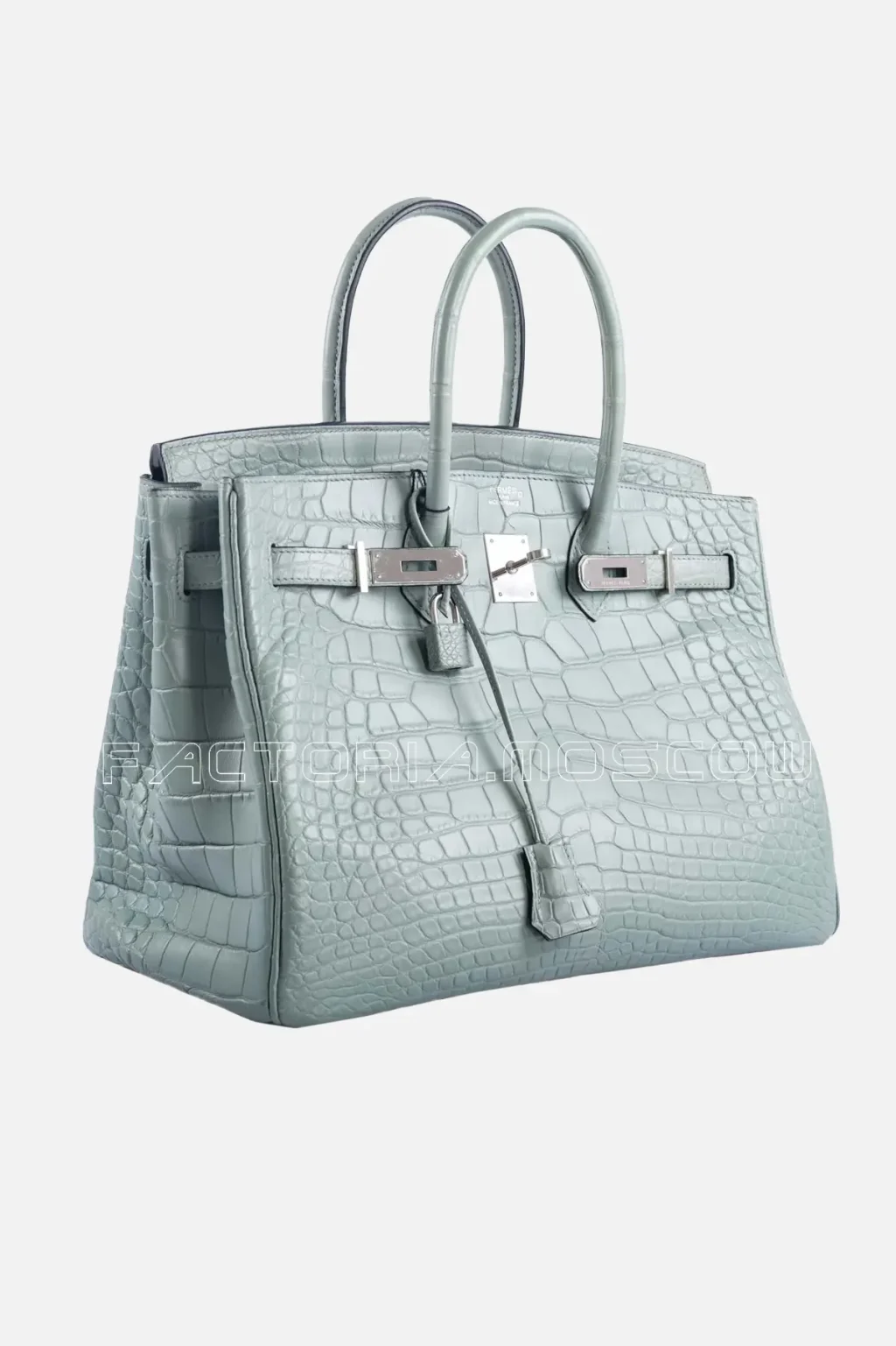 Hermes Birkin 35 Matte Alligator Colour Ciel PHW