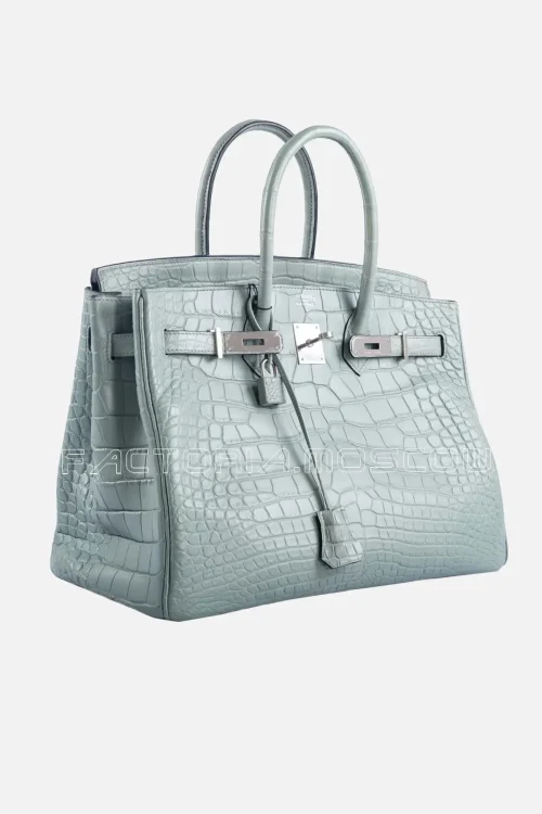 Hermes Birkin 35 Matte Alligator Colour Ciel PHW