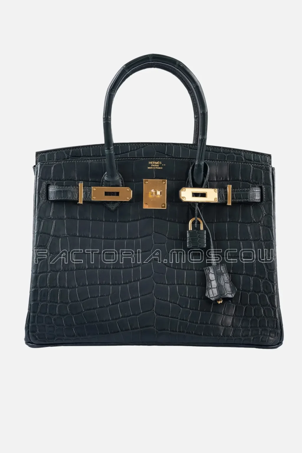 Hermes Birkin 30 Vert Fonce Matte Niloticus Crocodile GHW