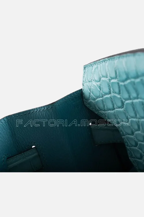 Hermes Birkin 35 Matte Alligator Colour Blue Atoll PHW