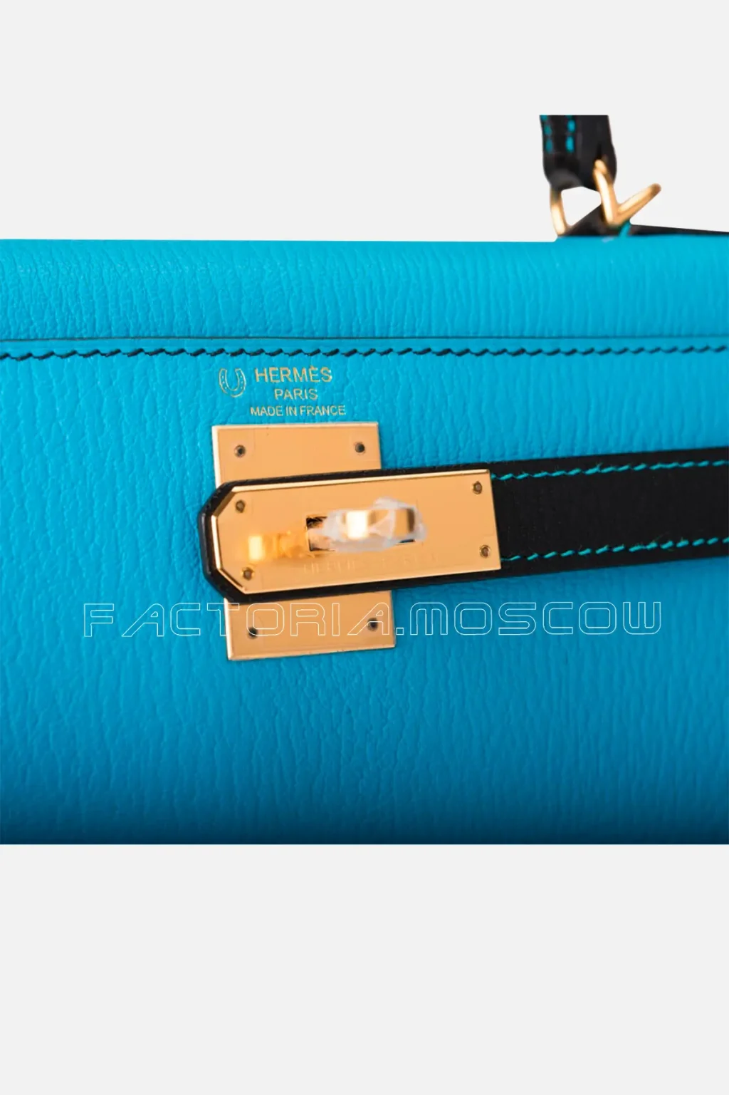 Hermes HSS Kelly Sellier 28 Chevre Bicolor Bleu Aztec And Black Chevre Leather GHW