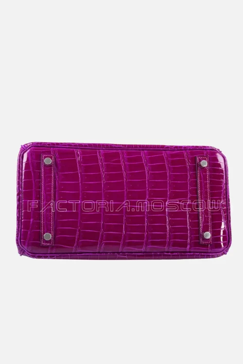 Hermes Birkin 30 Rose Pourpre Shiny Porosus Crocodile PHW