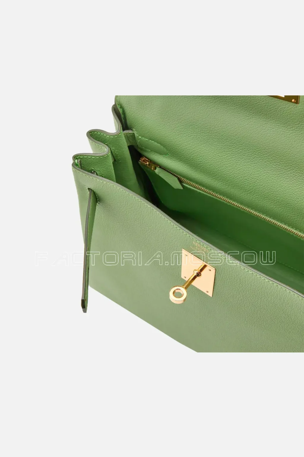 Hermès Kelly Retourne 28 Evercolor Colour Vert Criquet GHW