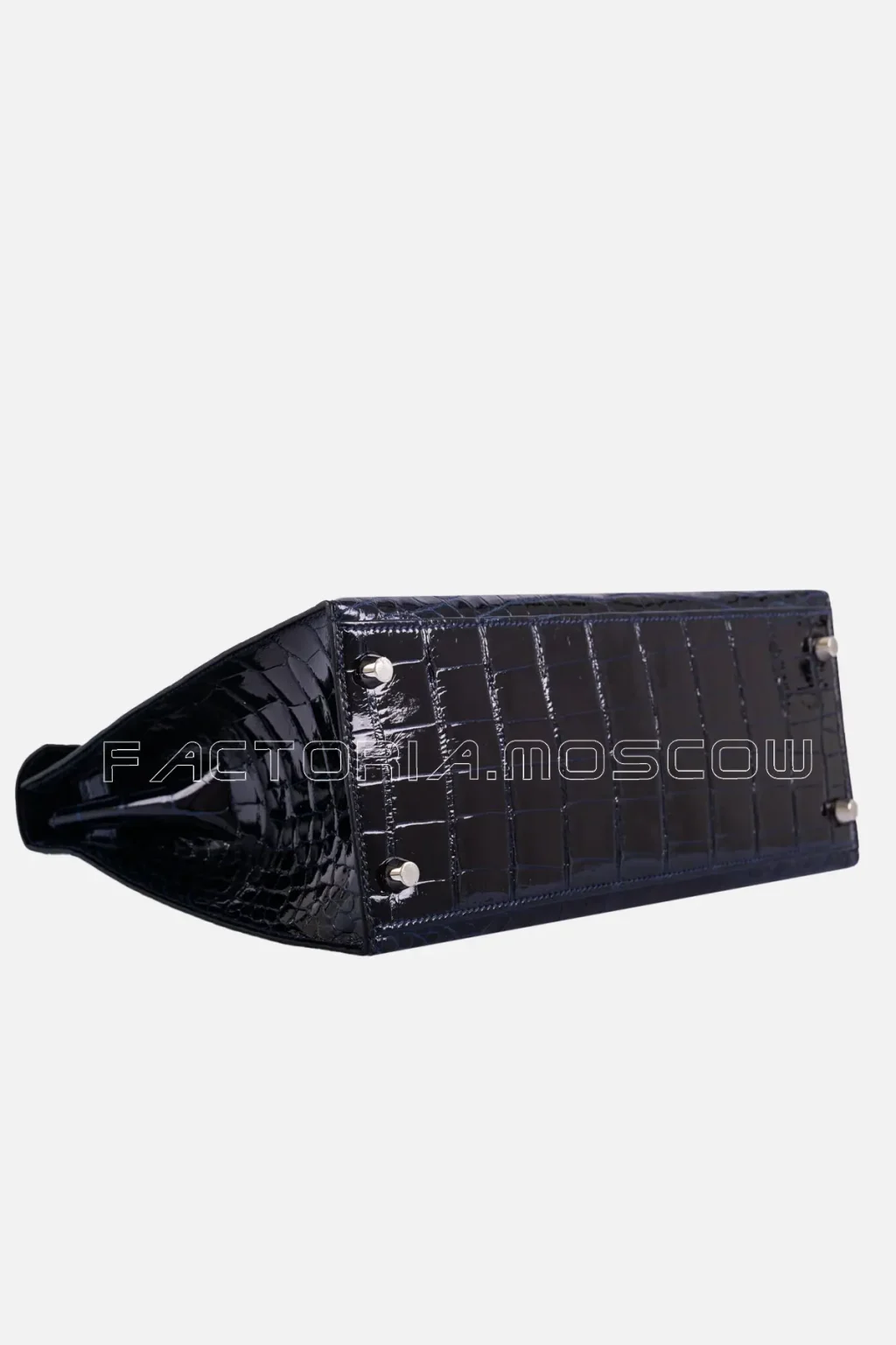 Hermes Kelly Sellier 28 Shiny Blue Marine Nilo Crocodile And Rose Scheherazade PHW