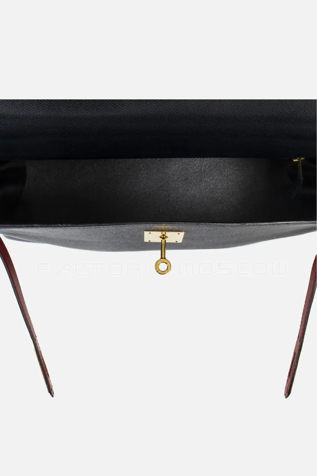 Hermes Kelly Retourne 32 Epsom Bi-Color Colour Navy Blue And Red GHW