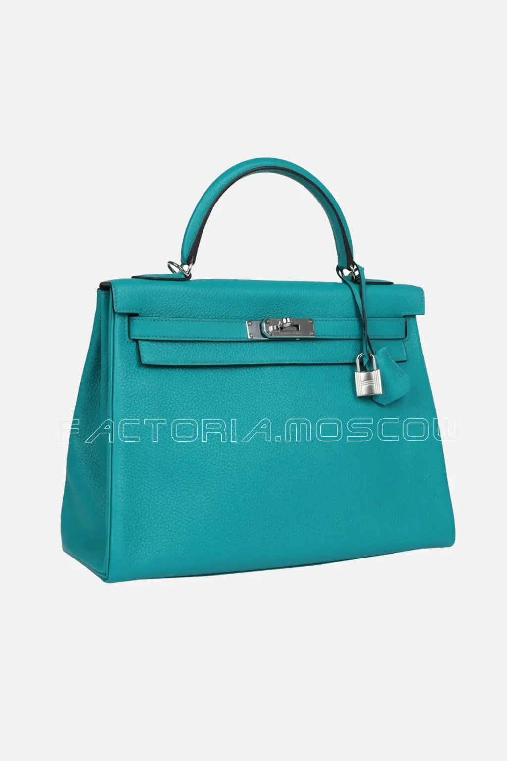 Hermès Kelly Retourne 32 Bleu Paon Clemence PHW