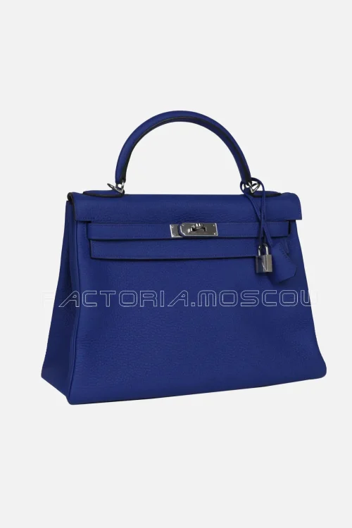 Hermès Kelly Retourne 32 Bleu France Togo PHW