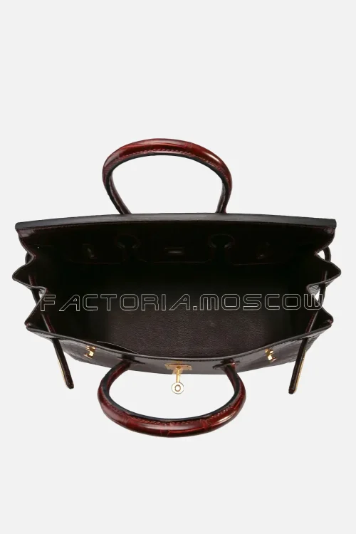 Hermes Birkin 35 Bordeaux Shiny Porosus GHW