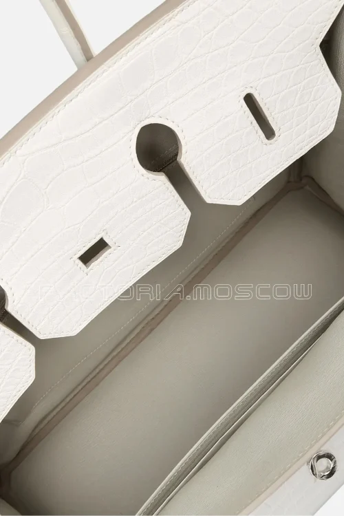 Hermes Birkin 35 Matte Sauge White Alligator PHW