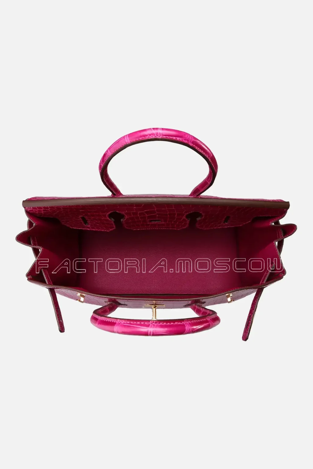 Hermes Birkin 35 Shiny Rose Scheherazade Porosus GHW