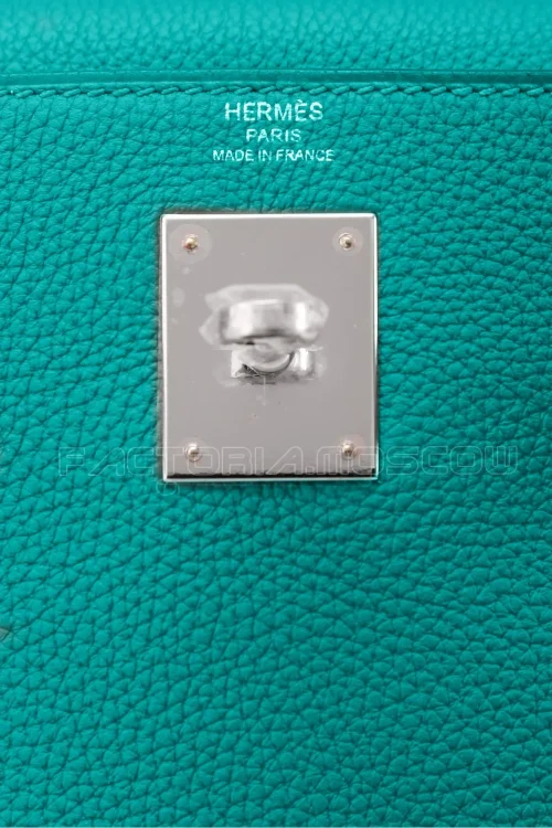 Hermes Kelly Retourne 25 Togo Blue Paon PHW