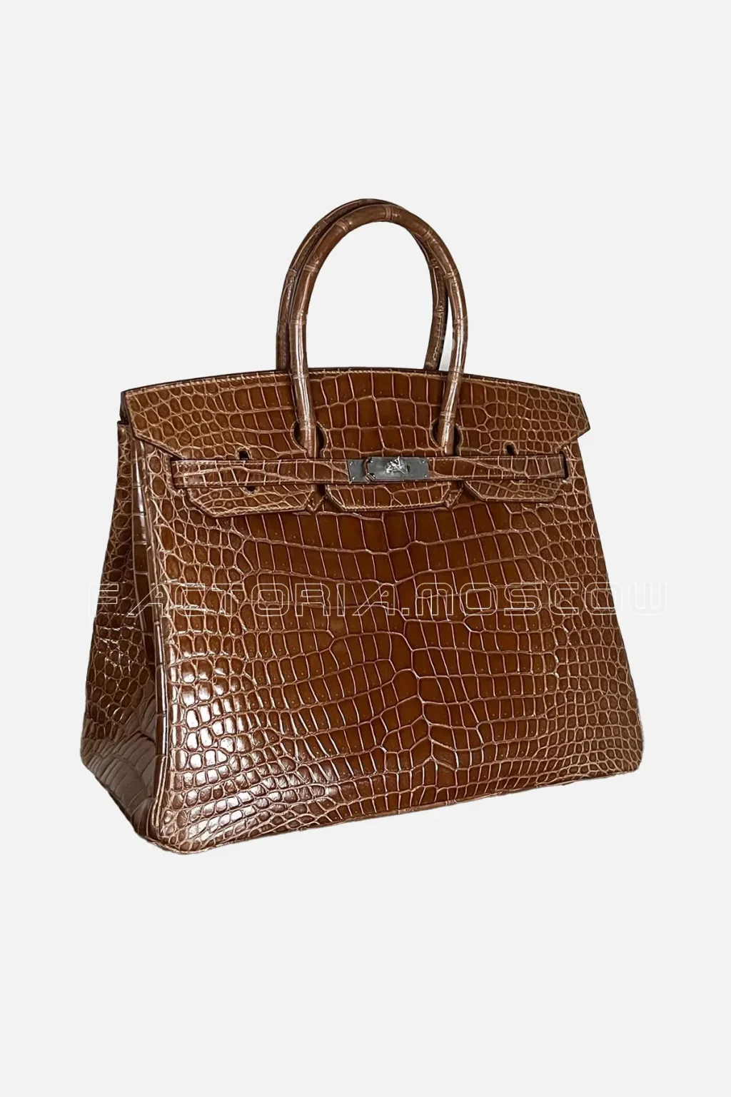 Hermes Birkin 35 Shiny Porosus Colour Ficelle Hardware PHW
