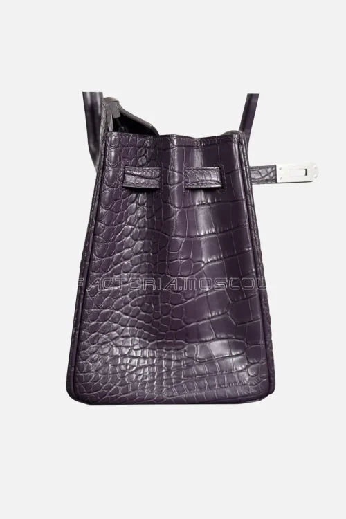 Hermes Birkin 25 Alligator Matte Colour Raisin Hardware PHW