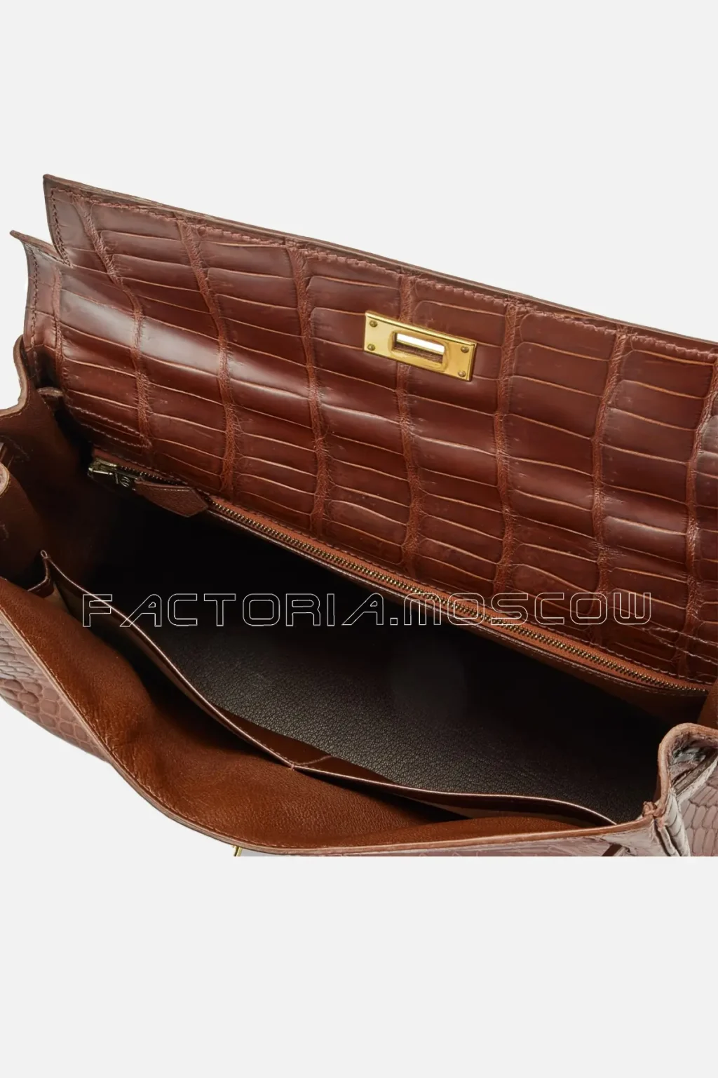 Hermès Kelly Retourne 32 Shiny Porosus Crocodile Colour Miel GHW