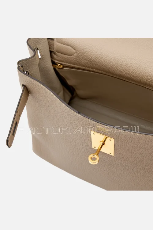 Hermès Kelly Retourne 32 Togo Colour Gris Tourterelle GHW