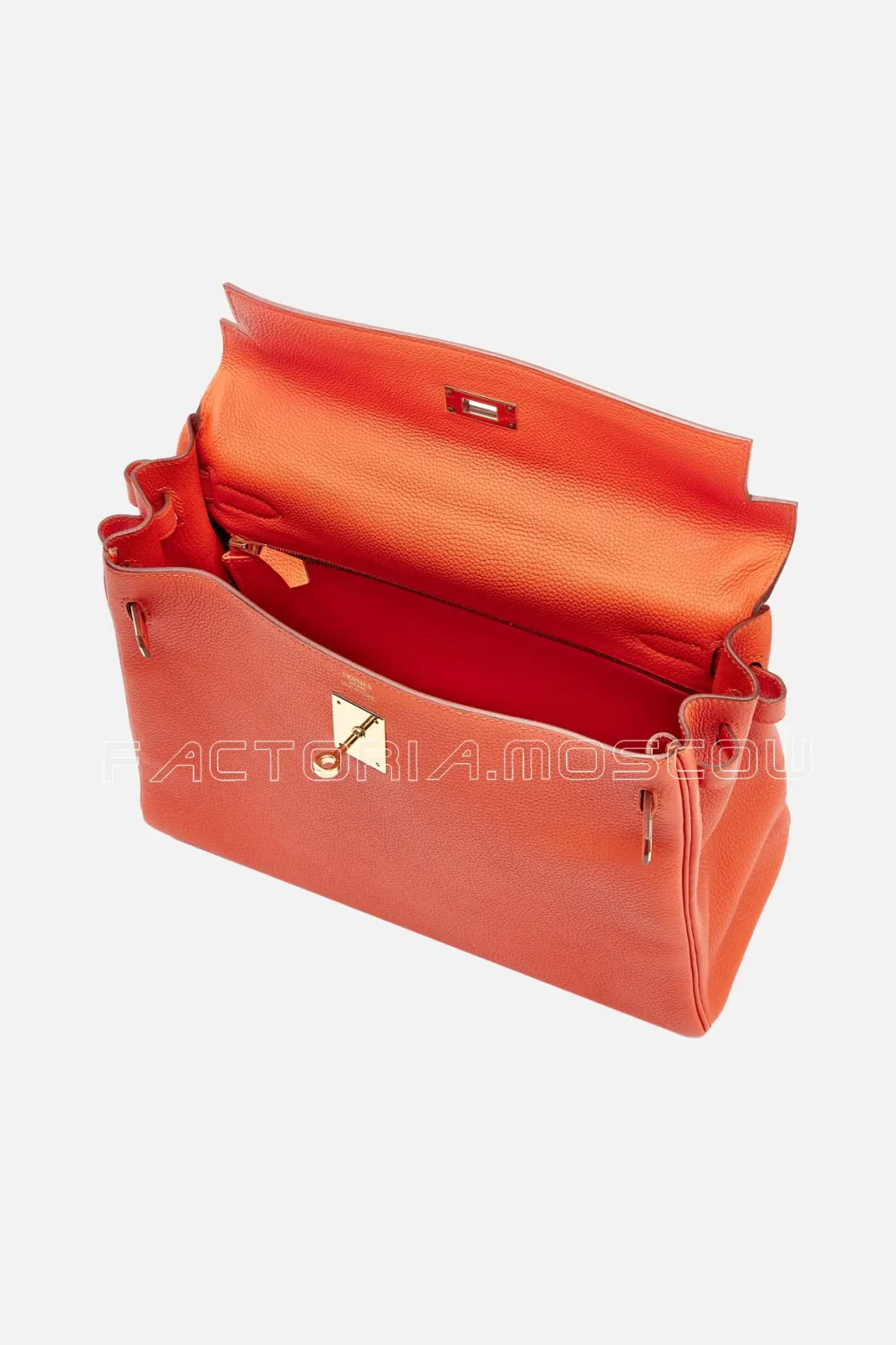 Hermès Kelly Retourne 32 Togo Colour Feu GHW