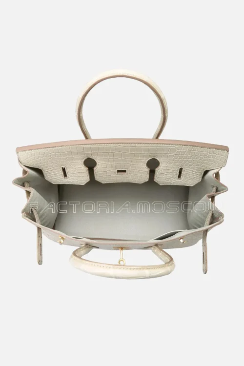 Hermes Birkin 35 Béton Matte Porosus GHW
