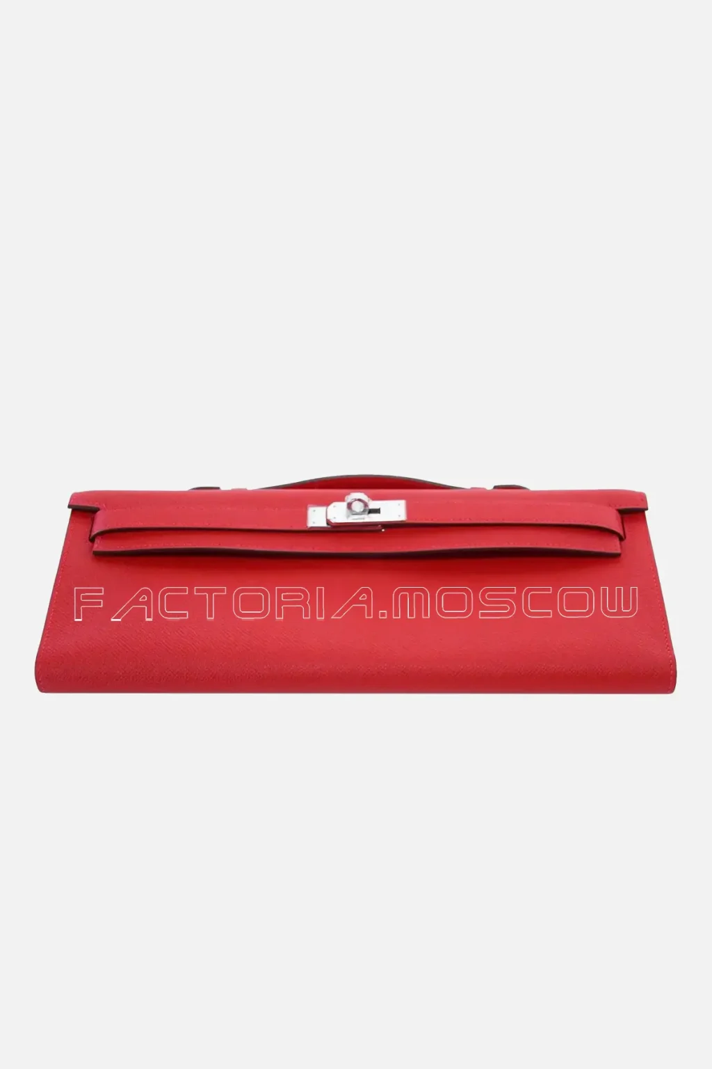 Hermes Kelly Cut Clutch Rouge Casaque Epsom PHW
