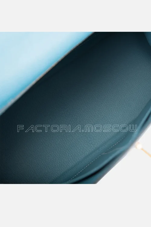 Hermès Retourne Kelly 32 Togo Colour Bleu Jean GHW