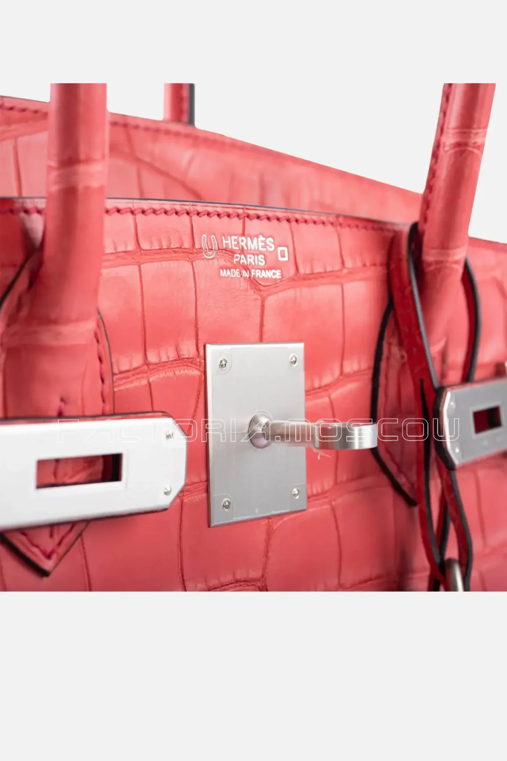 Hermes HSS Birkin 30 Bougenville Matte Alligator & Blue Marine Interior Brushed PHW