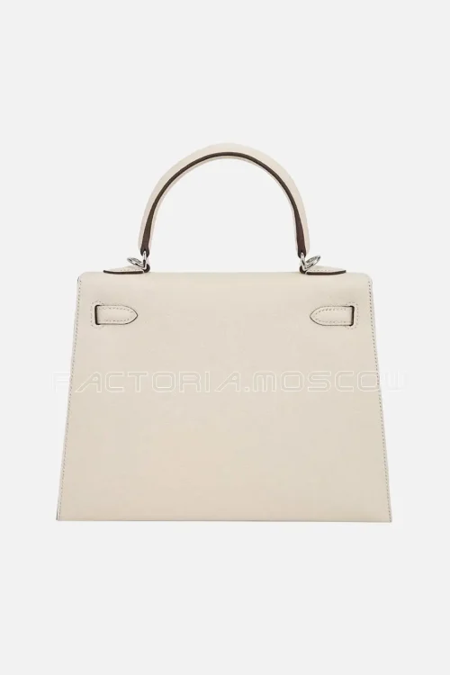 Hermes Kelly Sellier 25 Bag Nata Epsom Leather PHW
