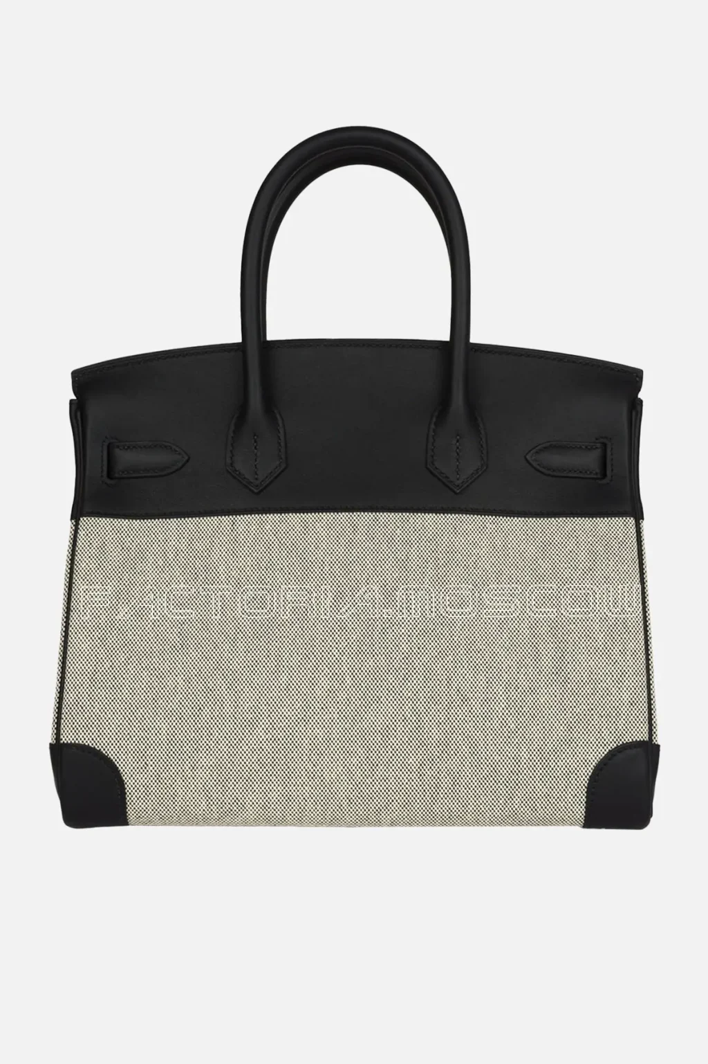 Hermès Birkin 30 Black Swift and Ecru Toile PHW