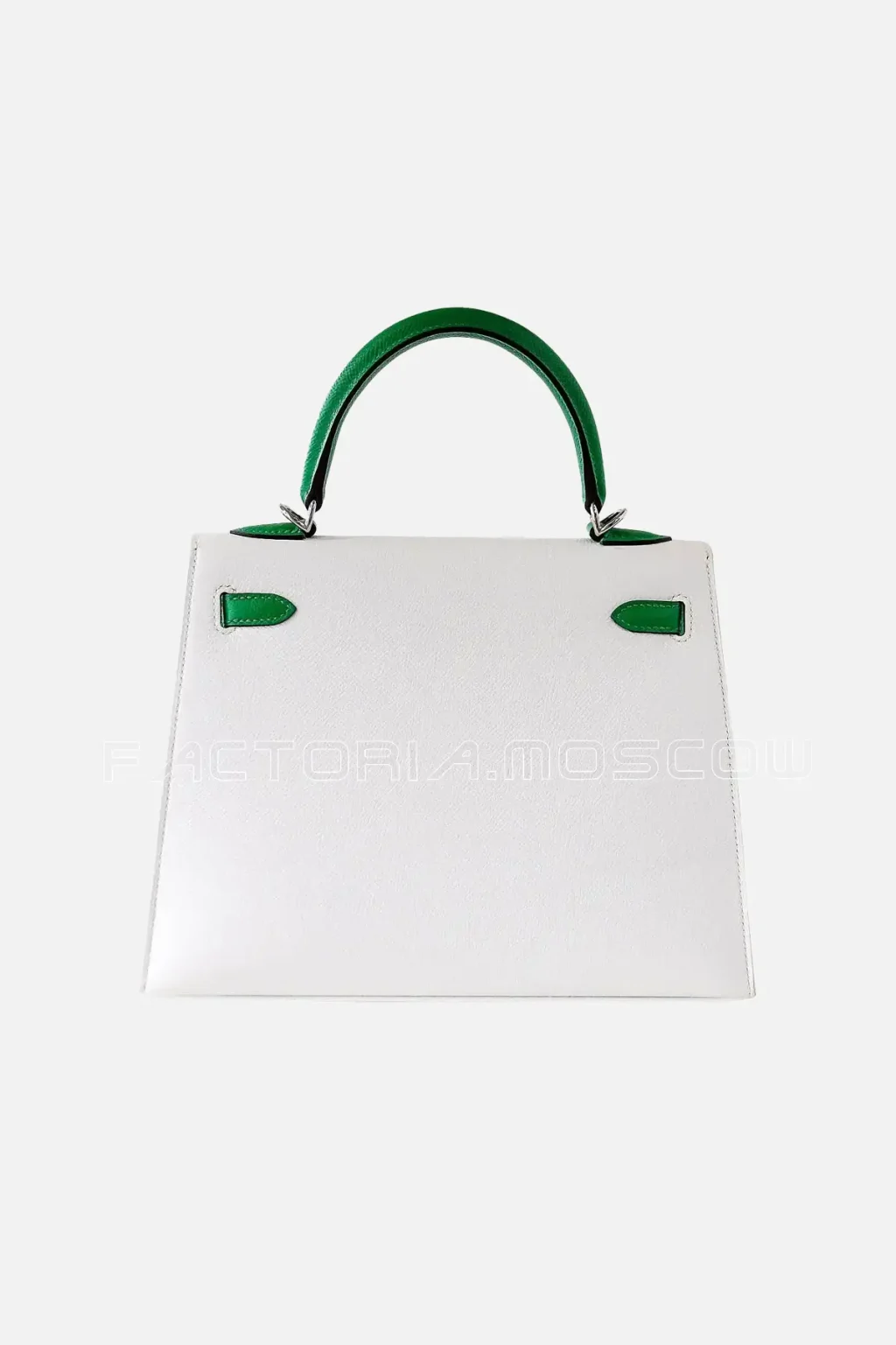 Hermes HSS Kelly Sellier 25 White Fresh Bamboo Epsom PHW
