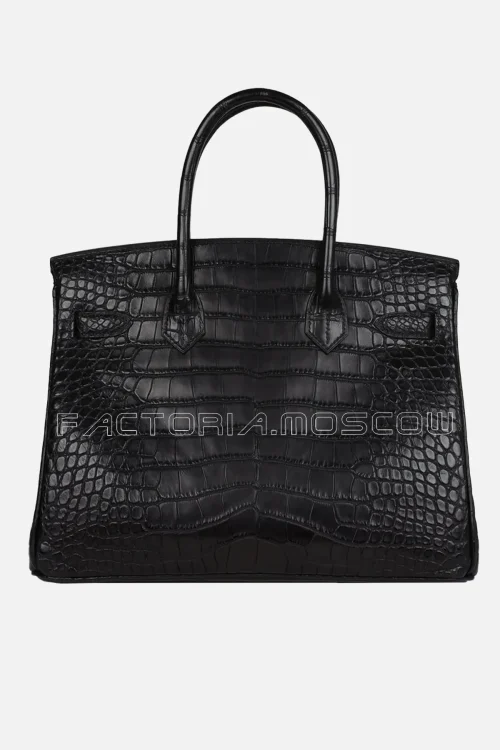 Hermès Birkin 30 Black Matte Alligator GHW