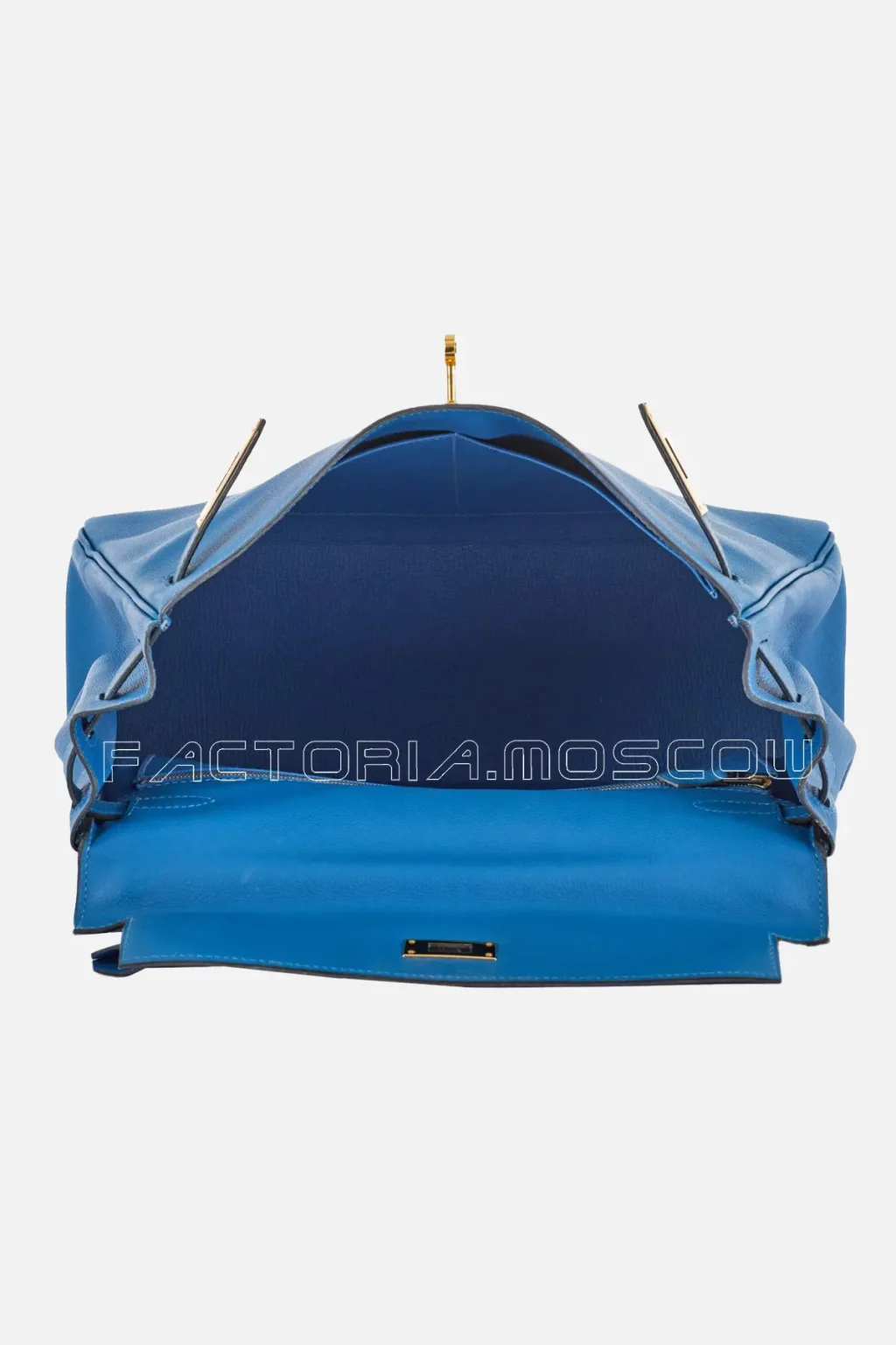 Hermès Kelly Retourne 32 Evercolor Colour Blue Hydra GHW